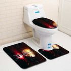 VOLIBEAR Salle de bain imprimé Tour parisienne Sets 3Pcs Tapis Salle de Bain Toilettes WC Cuvette Couvercle Anti-Dérapant Décor #style 07