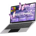 BVATE Ordinateur Portable 14 pouces - Windows11 - RAM 8Go+256Go SSD Expansible 1To - Celeron N4020 - 2.4G+5G WiFi - HDMI - Argent