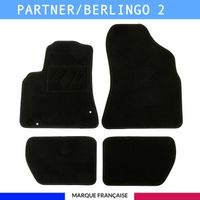 Tapis de voiture - Sur Mesure pour BERLINGO 2 / PARTNER tepee (2008 à 2018) - 4 pièces - Tapis de sol antidérapant pour automobile