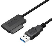 AuTech® Câble Adaptateur USB 3.0 vers SATA 7 + 6 Câble de Lecteur 13 Broches pour Ordinateur Portable CD DVD Rom Lecteur Optique