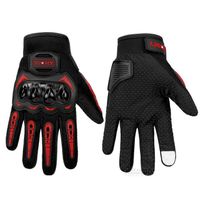 SU-33 Red-XL -Été Moto gants hommes écran tactile Motocross Moto équipement de protection doigt complet gants Moto équitation course