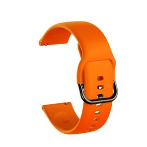 BRACELET MONTRE CONNEC. couleur Orange taille 22mm Bracelet en Silicone po