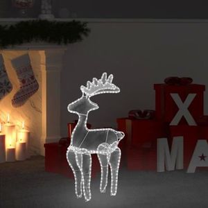 PERSONNAGES ET ANIMAUX Décoration de Noël de Renne-Ornement d'Extérieur-Lumière LED Blanc froid-60 x 24 x 89 cm