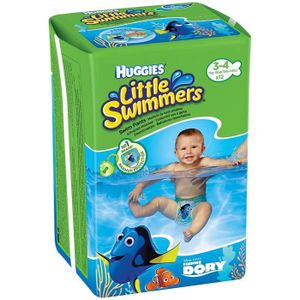 COUVERTS JETABLES Couches jetables HUGGIES Little Swimmers T3-4 X12 