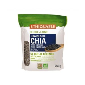 SEMOULE & CÉRÉALES Graines de chia bio & équitable 250 g ETHIQUABLE