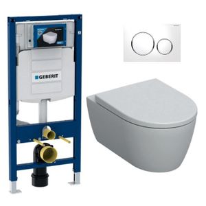 WC - TOILETTES Pack WC Bati Geberit Duofix + Cuvette WC suspendu 