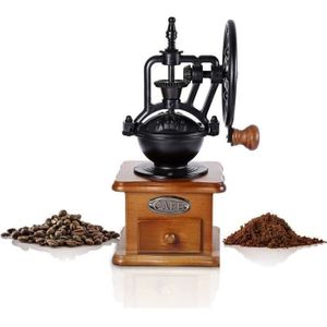 BROYEUR - ACCESSOIRE Huiya- Style rtro Burr Coffee Broyeur Main Broyage Machine Manivelle Rouleau