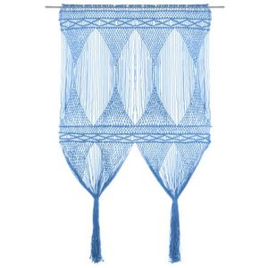 RIDEAU SALUTUYA Rideau en macramé Bleu 140x240 cm Coton -