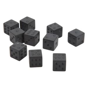 JEU SOCIÉTÉ - PLATEAU dés hexaédriques noirs purs 30pcs dés hexaédriques