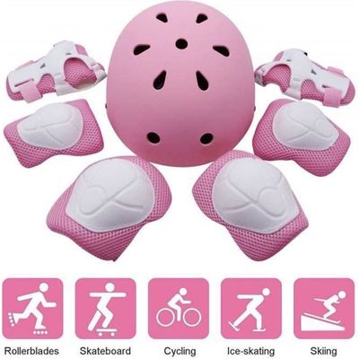 LANOVAGEAR Casque de vélo pour enfant avec genouillères, coudières LANOVAGEAR Casque de vélo pour enfant avec genouillères, coudières
