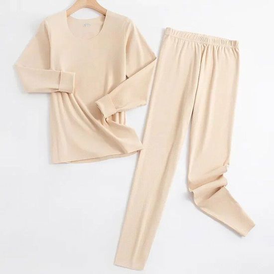 Lot De 2 Sous-vêtements Thermiques Femme - Haut Manches Longues + Legging - Chauds Et Confortables