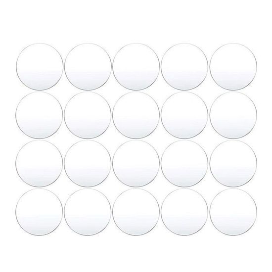 50 Disques Acryliques Ronds Transparents 5cm - Pour DIY, Porte-Clés, Artisanat