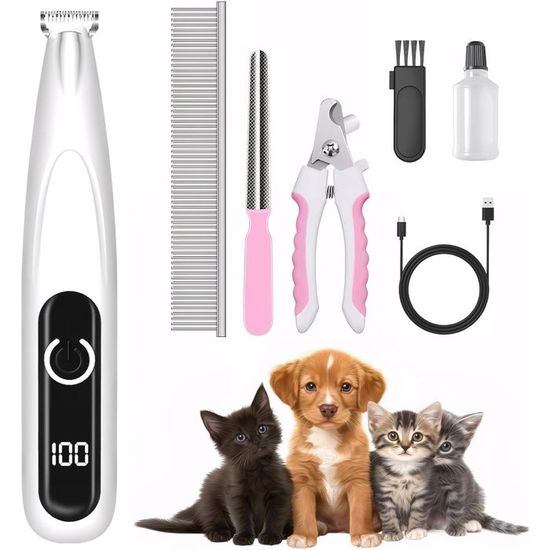 HATTEKER Tondeuse à Cheveux Professionnelle Pour Hommes Tondeuse à Barbe Détail Trimmer 6 En 1 étanche USB Rechargeable - Electroménager