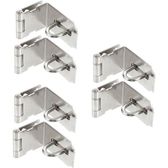 Lot De 8 Fermoirs à Levier En Acier Inox – Loquet à Ressort 76 Mm – Pour Armoire, Boîte à Outils, Valise – Vis Incluses - 12