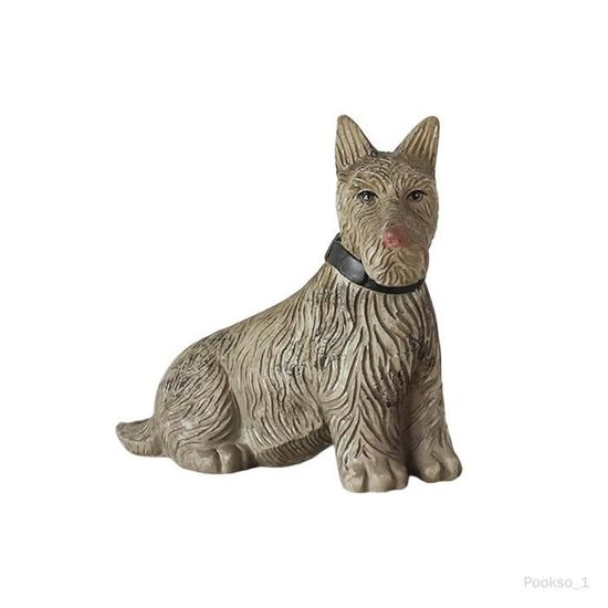 Statue Décorative De Chien En Résine - Figurine Réaliste Anti-Fonte, Poids 370g - Pour Jardin, Salon, Bureau - 4