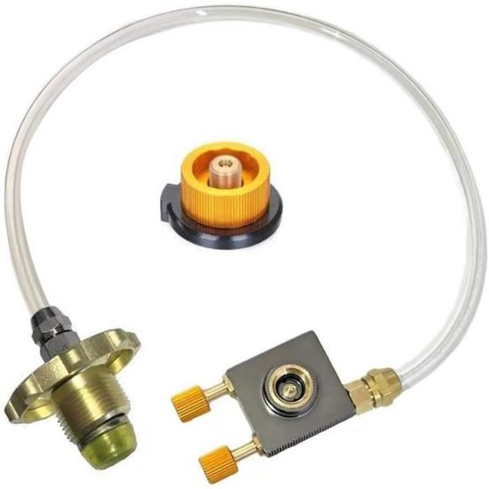 Kit De 2 Adaptateurs Pour Cartouche De Gaz Vers Bouteille - Conversion Pour Torche à Souder Ou Briquet - En Plastique ABS Rouge - Taille 7,5 Cm - 2