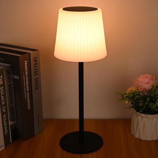 Quntis Lot De 2 Lampes De Table RGB Sans Fil Rechargeables – Tactile, IP44 étanche, 3 Températures + Multicolore, Autonomie 24h – Pour Intérieur, Terrasse, Jardin, Restaurant