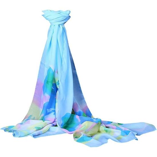 Écharpe Châle Femme En Mousseline De Soie - 190x130 Cm, Léger, Doux, Multifonction - Violet, Idéal Mariage, Soirée, Quotidien - 5