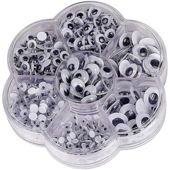 Yeux Mobiles Autocollants 500 Pièces - 7 Tailles - DIY Craft Décorations