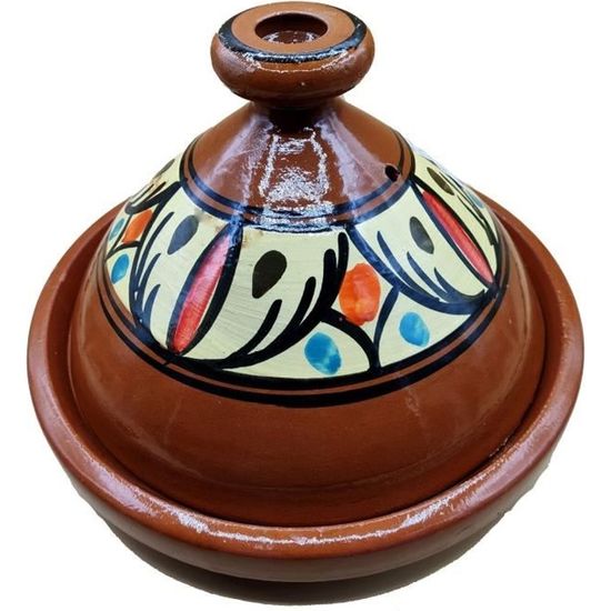 Décor ethnique Tajine Pot en terre Cuite Marocain Plat 35 cm 1801201011