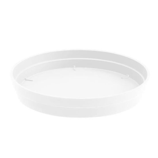 EDA Soucoupe Ronde Toscane 28 Cm Pour Pot 40 Cm Blanc Au Meilleur Prix Sur