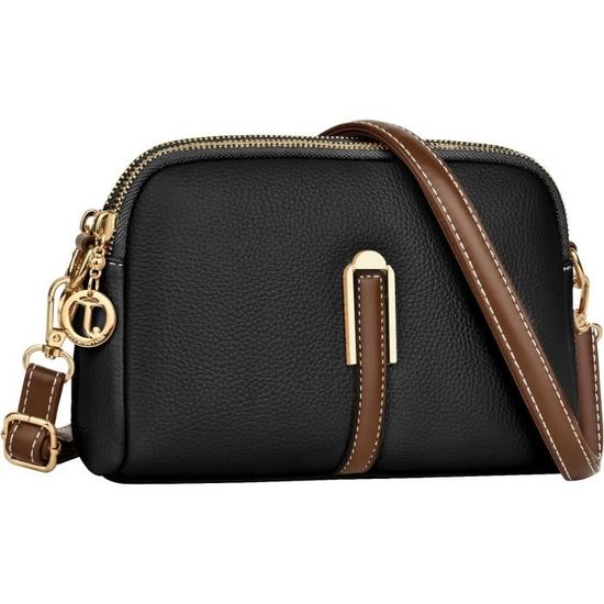 Petit Sac à Main BENETTON Avec Bandoulière En Simili Cuir (PU) Marine Et Noir - Neuf Avec étiquettes