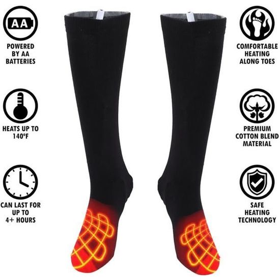 Pssopp Chaussettes Chauffantes électriques, 3 Températures