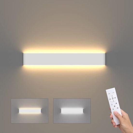 Applique Murale LED 60cm Dimmable - Télécommande 3000K-6000K - 22W Pour Salon Chambre