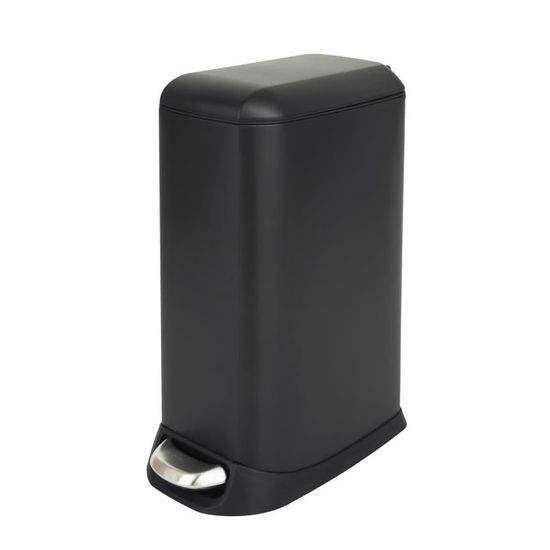 Poubelle à Pédale 12L Acier Inox – Couvercle Soft Close – Seau Intérieur Amovible – Design Rectangulaire – Argent