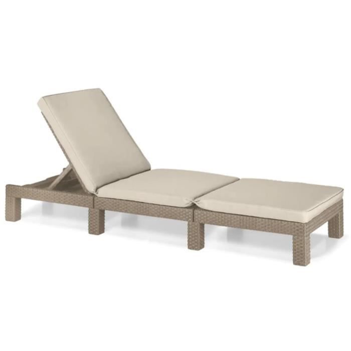 Bain de soleil Capuccino - en imitation résine tressée - ALLIBERT BY KETER - DAYTONA