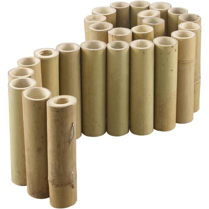 Bordure de Gazon de 1m en Bambou pour JardinPotager Matériau Naturel et barrière optimale Contre Les Racines Bordure de Gazon [48]