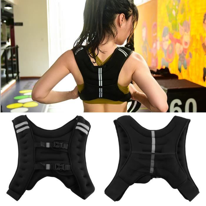 Gilet lesté réglable Veste lestée Amovibles Entrainement Musculation Exercice -ALA