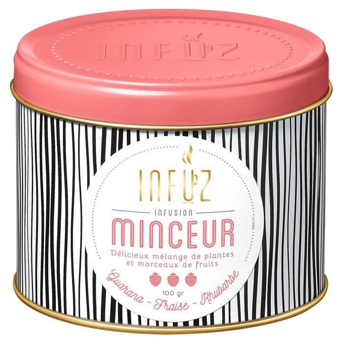 INFUZ - Infusion Minceur - Guarana Fraise Rhubarbe - 100g