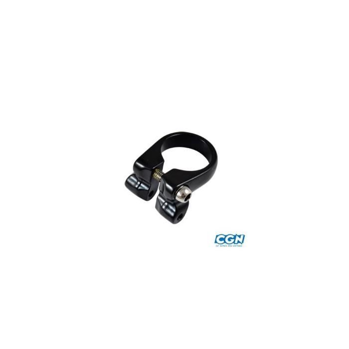 Collier tige de selle route/vtt d31.8 mm avec fixation porte bagage ar alu noir