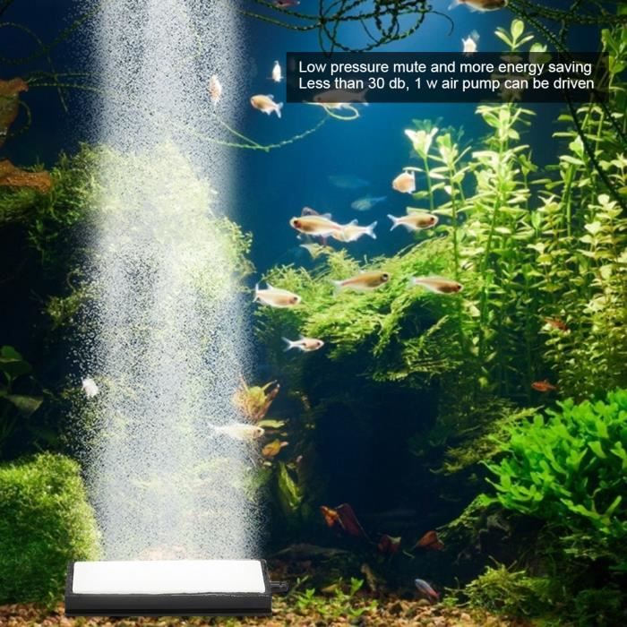 Diffuseur de bulle de pompe à oxygène de raffinerie d'aération de réservoir de poissons de barre Aquarium Nano Air Stone(L)-CHD