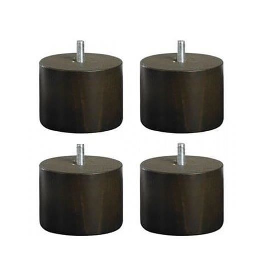 Jeu de pieds Cylindre Pieds rond wengé