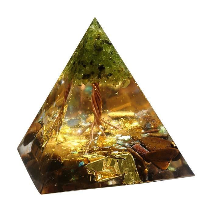 Ogan améthyste pyramide cristal arbre de vie pyramide générateur d'énergie énergie positive pierres de guérison 5cm