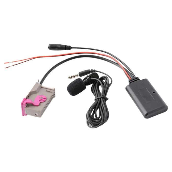 Adaptateur audio Bluetooth de voiture Kit de voiture 32 broches pour téléphones mobiles Audi A3 A4 A6 A8 TT R8 Rns-E avec micro