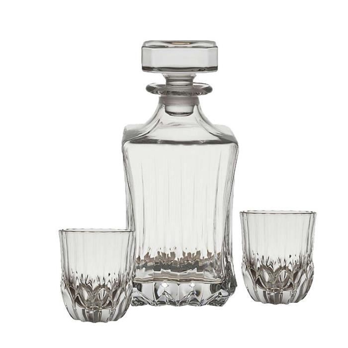 Coffret carafe 6 verres Whisky Abelia 09x22cm 09cm Transparent