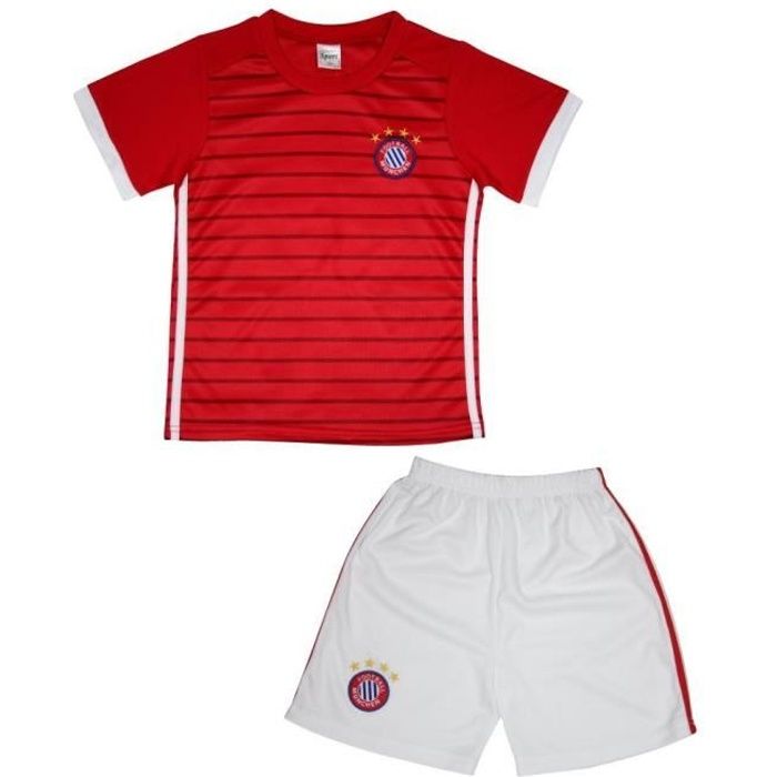 Ensemble De Vetements De Football - Tenue De Football - NPZ - Ensemble short et maillot de foot Munich rouge enfant Taille de 4 à