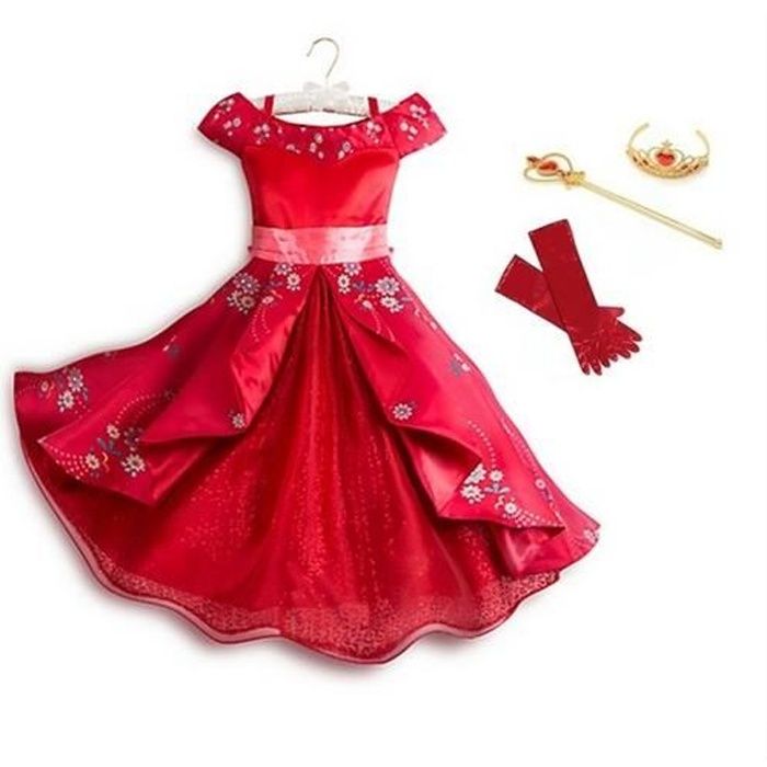 Déguisement Elena D'avalor pour enfants filles+3 Accessoires