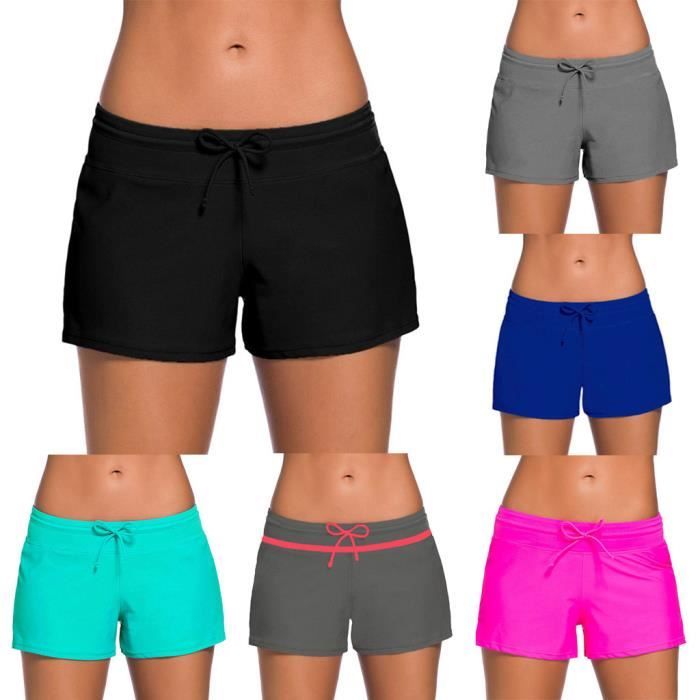 femme Shorts tankini Slip Plus Size Bas Boardshort Short Noir MAILLOT DE BAIN DE NATATION