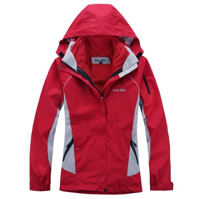 Blouson de Ski Alpinisme Femme A Capuche Imperméable