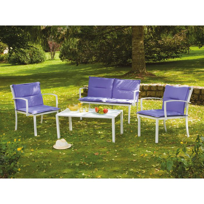 Salon de jardin Mapya - 4 places - Lilas