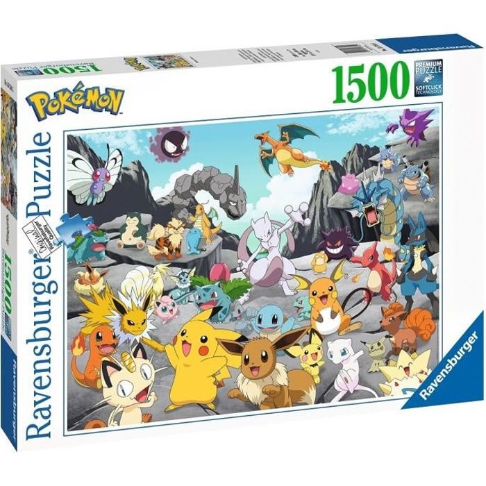 POKÉMON Puzzle 1500 pièces - Pokémon Classics - Ravensburger - Puzzle adultes - Dès 14 ans