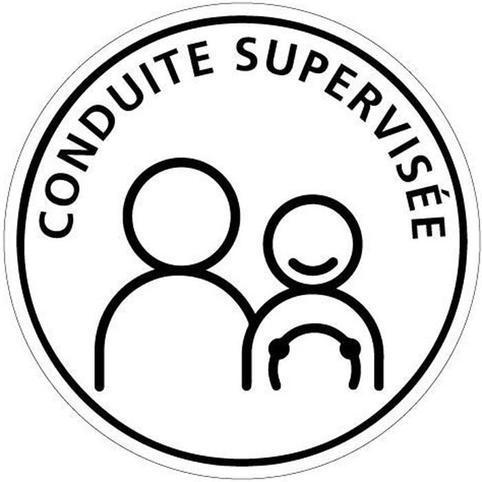 Sticker Adhésif Conduite Supervisée - Diamètre 150 mm