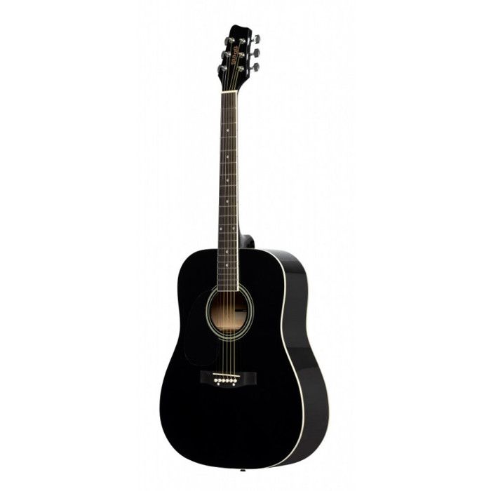 Stagg SA20D LH-BK - Guitare acoustique dreadnought 4/4 noire - gaucher