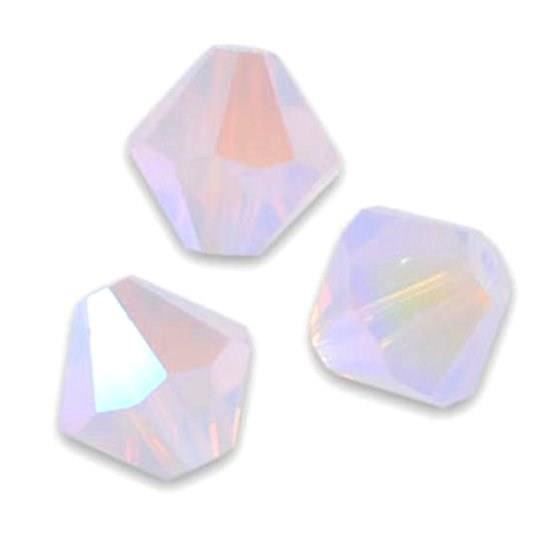 7 Perles Swarovski® Toupies 4mm VIOLET OPAL AB2X