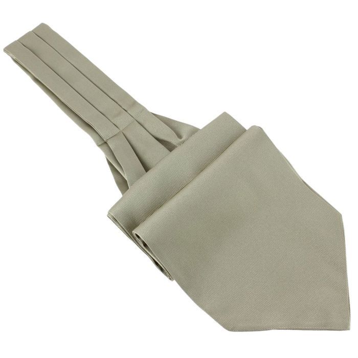 Cravate Ascot en soie, Lino, Fait à la main Blanc