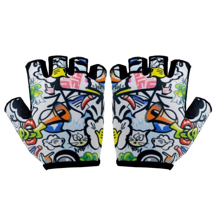 1 paire de gants d'équitation antichoc enfants respirants de doigt de ventilation de vélo de ACCESSOIRES VELO - DECORATION VELO
